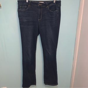 Sonoma Women's 16 Med. Wash 5-Pocket Mid-Rise Flat Front Stretchy Bootcut Jeans